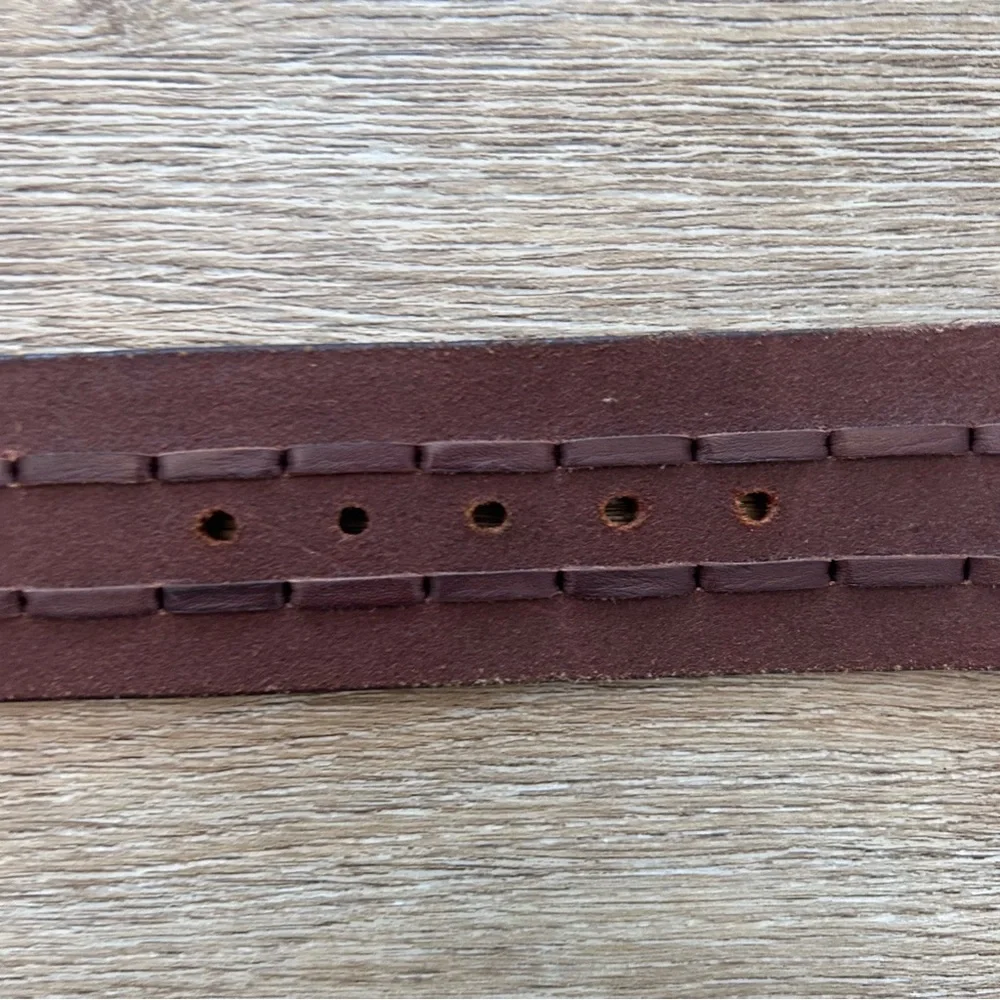 Vintage Y2K‎ American Eagle Brown Leather Belt Cowgirlcore Western Braided 36”